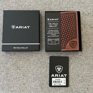 Ariat wallet tri-fold leather